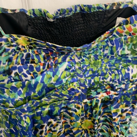 ZARA women’s Multicolor patterned Sleeveless silk Maxi Dress - Picture 3 of 7